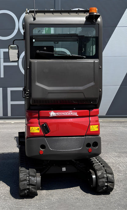 Rhinoceros XN20B diesel mini excavator with cab and adjustab | GGM Tools